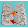 MOLDE DE PLOMOS JIG SHAD TETE 18-20-30-35 Grs  - MOU066 - disponible - MOLDE DE PLOMOS tetes plombes