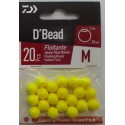 PERLE DAIWA RONDE FLOTTANTE JAUNE FLUO M DIAM 10MM 20pcs