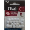 PERLE DAIWA RONDE FLOTTANTE BLANCHE M DIAM 10MM - 20PCS