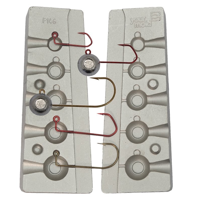 MOULE A PLOMBS TETES PLOMBEES RONDES 3-6-9-12-15 Grs - MOU146 ndd