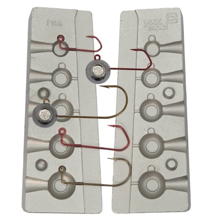 MOULE A PLOMBS TETES PLOMBEES RONDES 3-6-9-12-15 Grs - MOU146 ndd