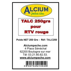Pot de Talc de 250 grs pour moule à plombs en RTV rouge TALC250