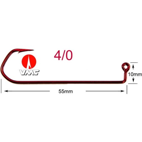 HAMECON VMC BARBARIAN 5150 RD N° 4-0 BOITE DE 100  - en stock - Hamecons Jig