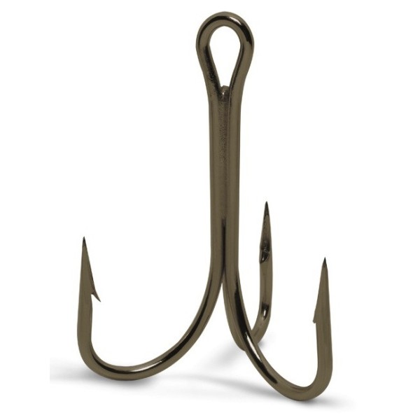 10 Hameçon Triple N 4 Ref 9617 Bz Bronzé Vmc Pêche Carnassier