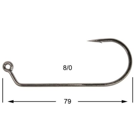 HAMECON VMC JIG ROND 7161BN-TI X10 8/0 sachet de 10