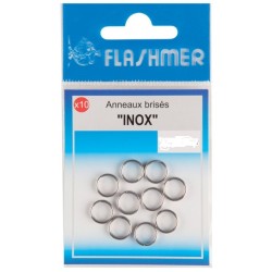 ANNEAUX BRISES INOX 9,5 mm - pochette de 10