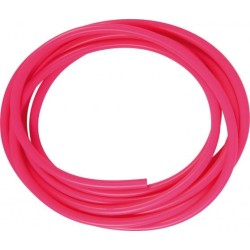 TUBE CAOUTCHOUC A ANGUILLON 5x7MM 3 METRES ROSE FLUO