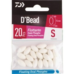 PERLE DAIWA OVALE FLOTTANTE BLANC PHOSPHO