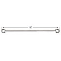 Lot attache tige bouclée INOX 100 mm par 50pcs -MOU7230-2