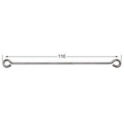 Lot attache tige bouclée 100 mm par 50