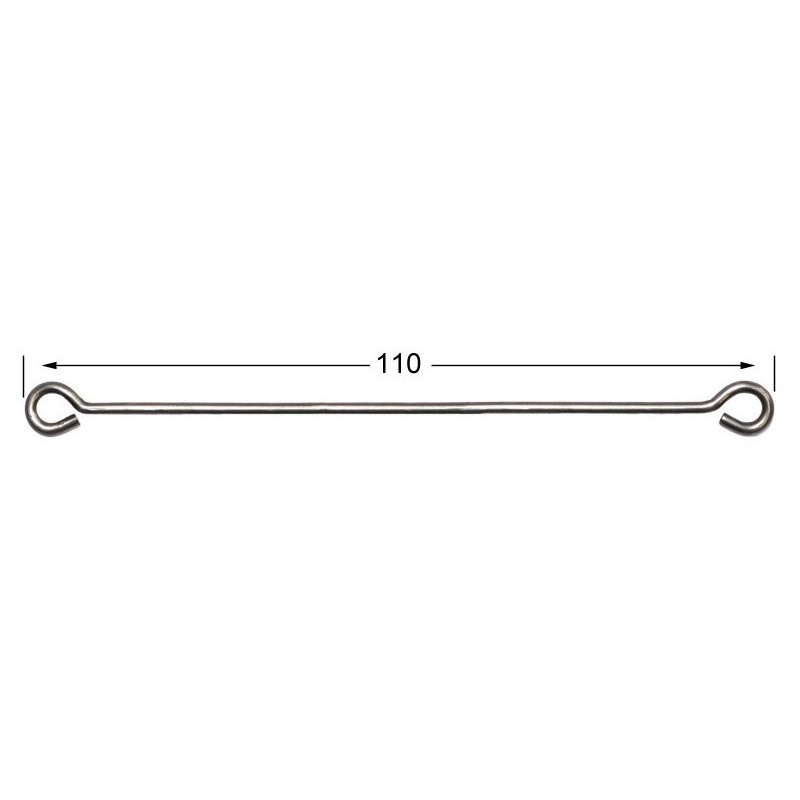 Lot attache tige bouclée 100 mm par 50