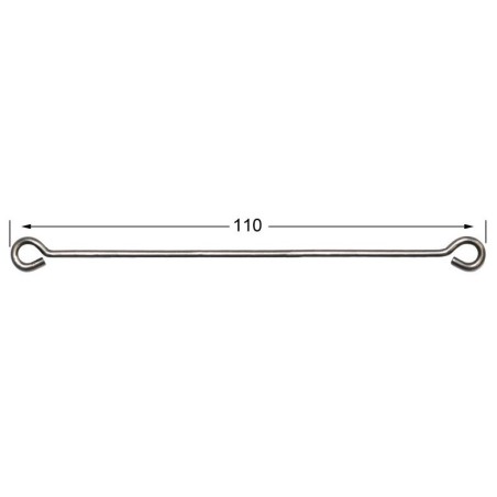 Lot attache tige bouclée INOX 100 mm par 50pcs -MOU7230-2