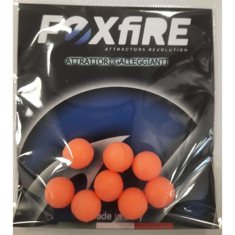 PERLE FOXFIRE RONDE 8,5mm ORANGE sachet de 8