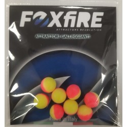PERLE FOXFIRE RONDE 8,5mm ROUGE/JAUNE  sachet de 8