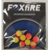 PERLE FOXFIRE RONDE 8,5mm ROUGE/JAUNE  sachet de 8