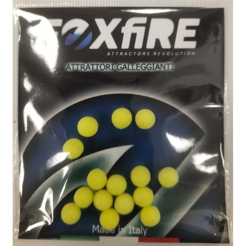 PERLE FOXFIRE RONDE 6,5mm JAUNE sachet de 12