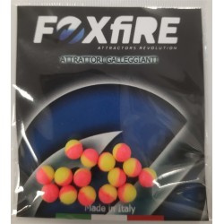 PERLE FOXFIRE RONDE 6,5mm ROUGE/JAUNE sachet de 12