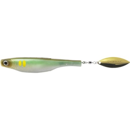 LEURRE HYPERLASTICS DARTSPIN PRO JIG HEAD 4 1/2 AYU - GOLD monté