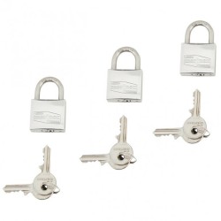 lot de 3 CADENAS MARINOX l 30mm  clés identiques