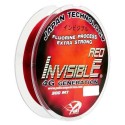 NYLON YUKI INVISIBLE RED-ROUGE 0.14MM 3,1 kg - 300 MT