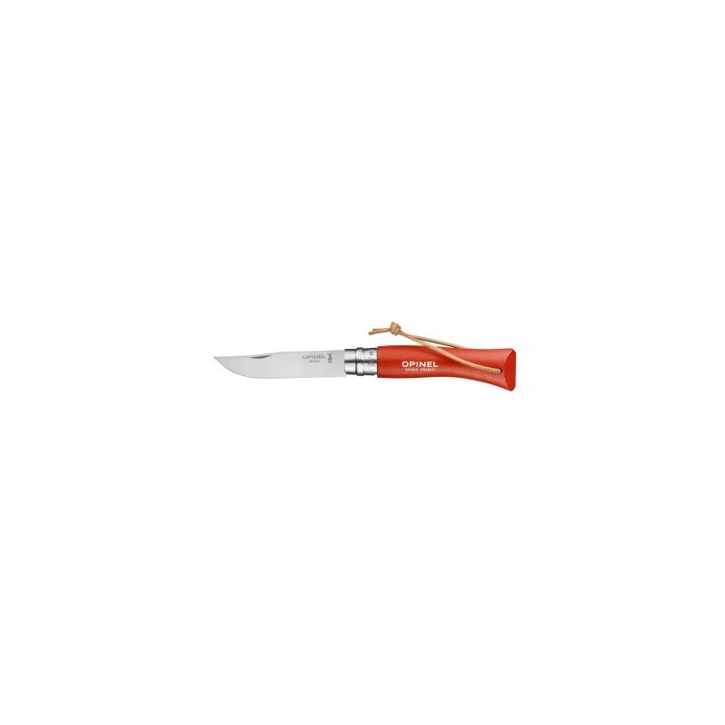 Couteau OPINEL ORANGE N7 Virobloc BAROUDEUR, lame inox de 8 cm