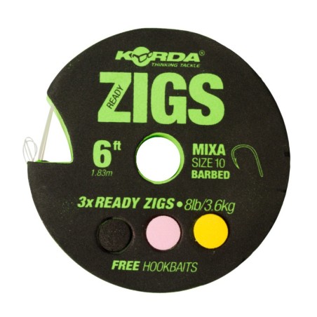 Montage Korda Ready Zigs 6' Size 10 180 ---NDD