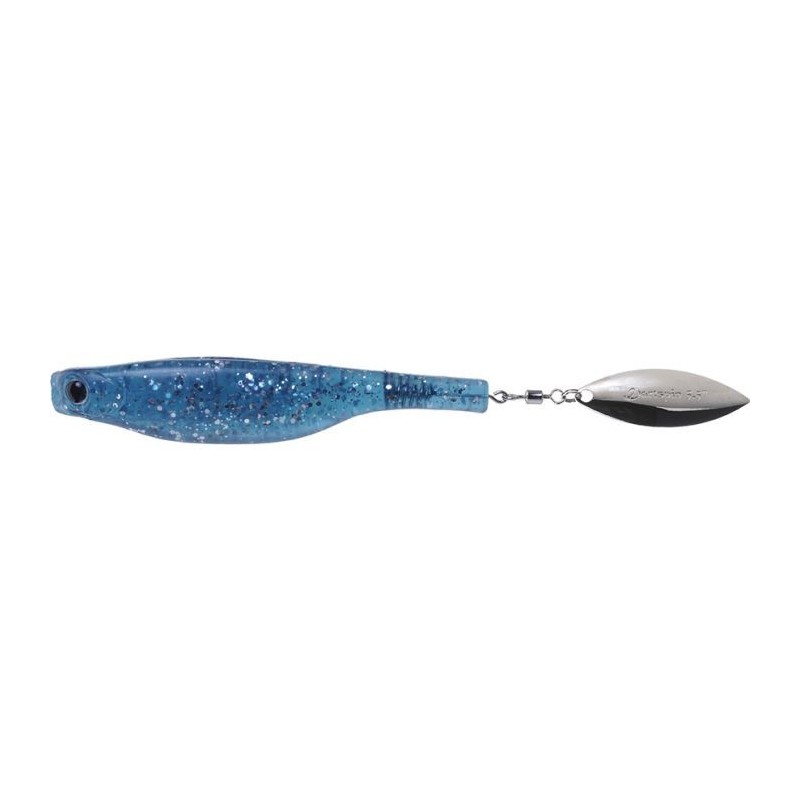 LEURRE HYPERLASTICS DARTSPIN 7 SEE THROUGH BLUE - SILVER non mont瞭--ndd