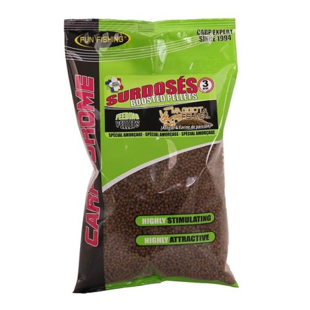 Pellets surdosés - 700gr - 3mm - Maggot & Fishmeal  FUN FISHING