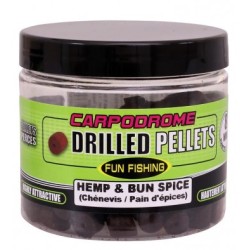 Pellets Percés - 80gr - 8mm -  Hemp & Bun Spice (version pellet rouge) FUN