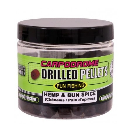 Pellets Percés - 80gr - 8mm -  Hemp & Bun Spice (version pellet rouge) FUN