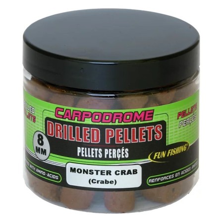 Pellets Percés DRILLED - 80gr - 8mm -  Monster Crab FUN FISHING