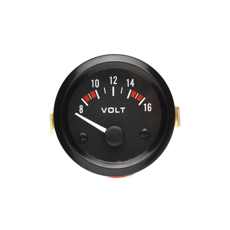 Afficheur voltmètre - Cadran rond 52 mm - Fond noir