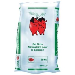 SEL GROS ALIMENTAIRE SPECIAL SALAISON POUR FUMAGE - SAC DE 10 KG