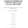 PLAQUETTE ASSEMBLAGE 4 TROUS 60x100 mm pour remorque - MECT-02027