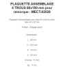 PLAQUETTE ASSEMBLAGE 4 TROUS 80x100 mm pour remorque - MECT-02028