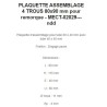 PLAQUETTE ASSEMBLAGE 4 TROUS 80x90 mm pour remorque