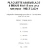 PLAQUETTE ASSEMBLAGE 4 TROUS 80x115 mm pour remorque - MECT-02030