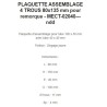 PLAQUETTE ASSEMBLAGE 4 TROUS 80x135 mm pour remorque - MECT-02040---