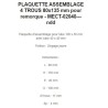 PLAQUETTE ASSEMBLAGE 4 TROUS 80x135 mm pour remorque - MECT-02040---ndd