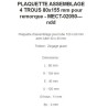 PLAQUETTE ASSEMBLAGE 4 TROUS 80x155 mm pour remorque - MECT-02050---