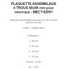 PLAQUETTE ASSEMBLAGE 4 TROUS 60x90 mm pour remorque - MECT-02051