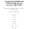 PLAQUETTE ASSEMBLAGE 4 TROUS 60x90 mm pour remorque