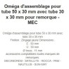 Oméga d'assemblage pour tube 50 x 30 mm avec tube 30 x 30 mm pour remorque - MEC