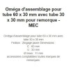 Oméga d'assemblage pour tube 60 x 30 mm avec tube 30 x 30 mm pour remorque - MEC