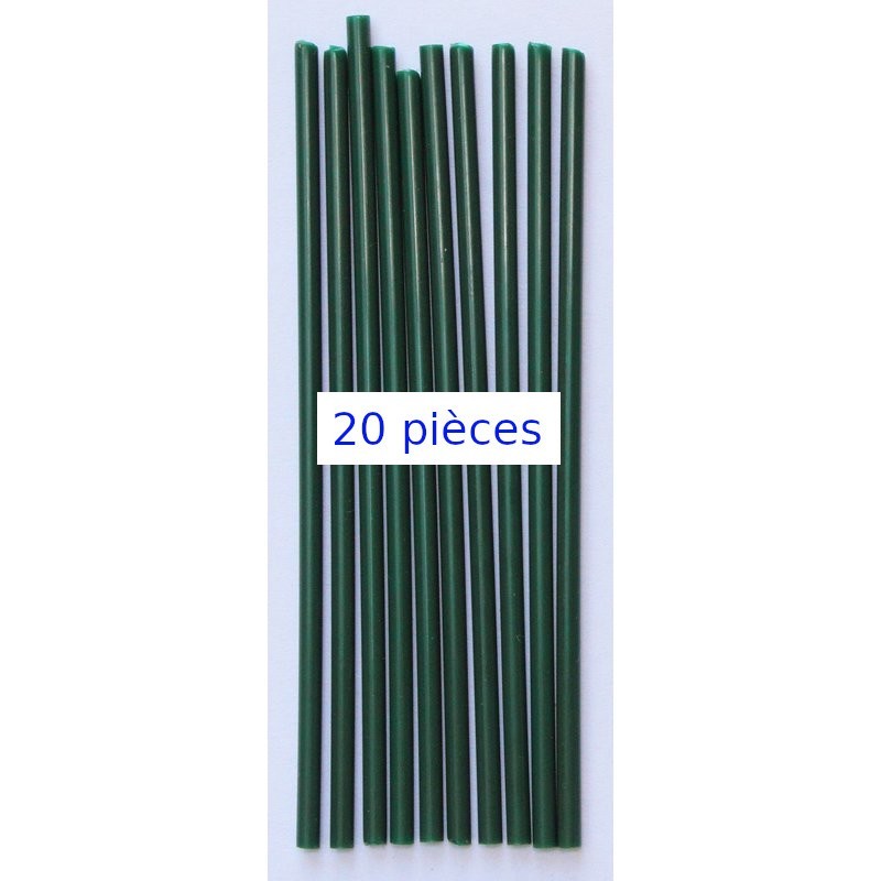 TUBE PLASTIQUE 20 cm Sachet de 20 - VERT MOU9034