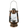 LAMPE TEMPETE A PETROLE H31CM - DIA. 14CM - FER COULEUR BRONZE