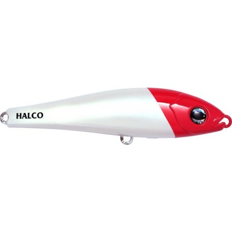 LEURRE HALCO SLIDOG 125 H53 WHITE RED HEAD