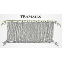 Filet de pêche Tramail longueur 25m – maille 50mm - 100 mm étirée - Hauteur 1M80