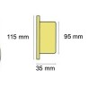 Baromètre - Laiton - 115 mm - Fond Couleurs