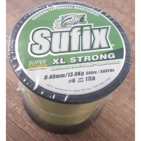 NYLON SUFIX XL STRONG 600M 0.40MM - 13 KG - LEMON GREEN ---